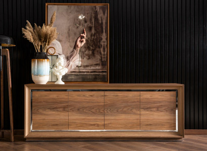 Brown Chest of drawers Sideboard Buffet Wardrobe Furniture Sideboard 218cm